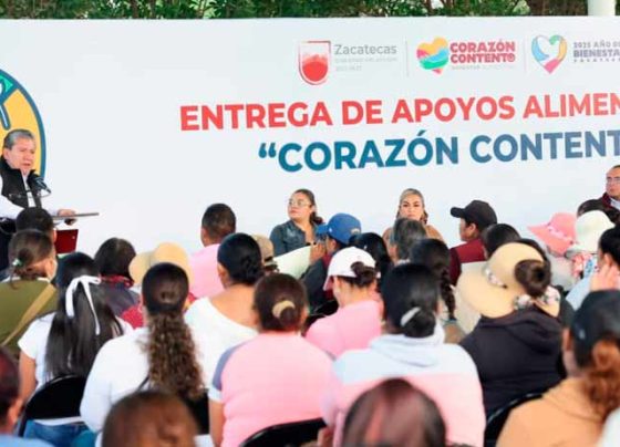 Entrega Gobernador David Monreal más de 1 mil 850 despensas del programa Corazón Contento en Noria de Ángeles