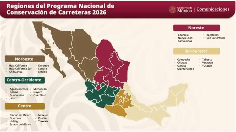 Beneficiará a Zacatecas Mega Bachetón del Programa Nacional de Conservación de Carreteras