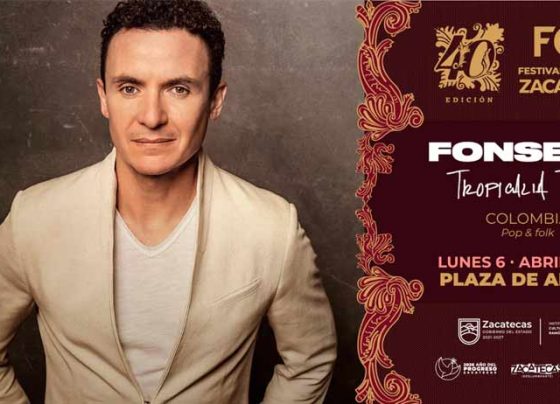 Fonseca formará parte del elenco artístico del 40 Festival Cultural de Zacatecas 2026