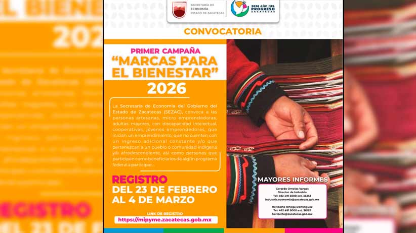 Lanza Gobierno de Zacatecas primera campaña “Marcas para el Bienestar 2026”