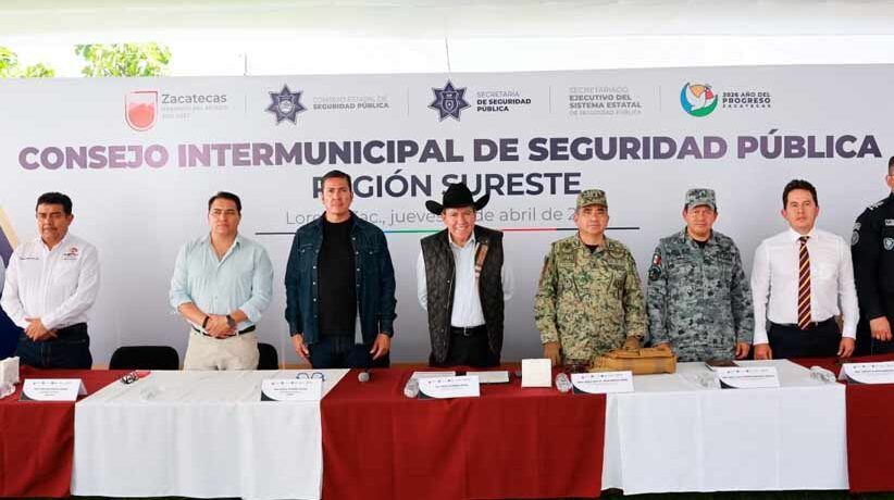 Encabeza Gobernador David Monreal Consejo Regional de Seguridad Pública en el sureste zacatecano