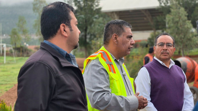 Avanza infraestructura educativa en Sombrerete: Ramiro Hinojoza supervisa obras en la primaria Belén Mata