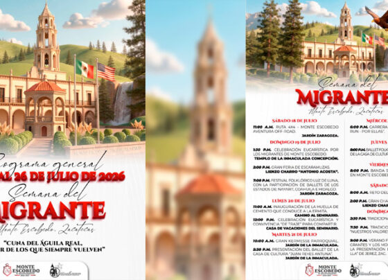 Monte Escobedo se prepara para celebrar la Semana del Migrante con una agenda que fortalece la identidad y el vínculo con sus paisanos