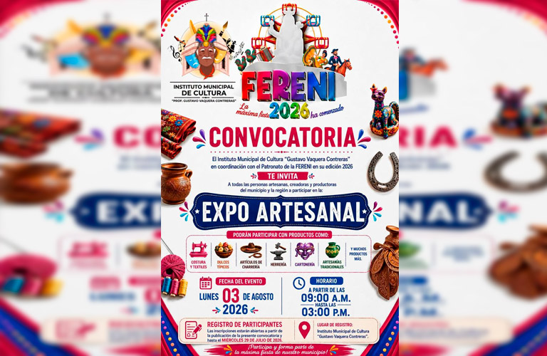 FERENI 2026 abre convocatoria para impulsar el talento artesanal de Nieves y la región
