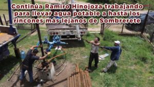 Continúa Ramiro Hinojoza trabajando para llevar agua potable a hasta los rincones más lejanos de Sombrerete(video)
