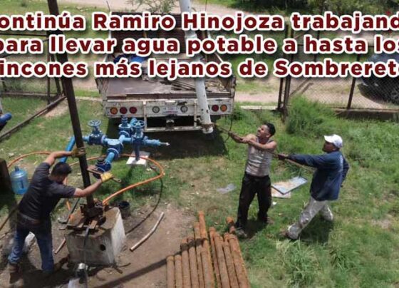 Continúa Ramiro Hinojoza trabajando para llevar agua potable a hasta los rincones más lejanos de Sombrerete(video)