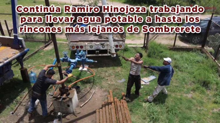 Continúa Ramiro Hinojoza trabajando para llevar agua potable a hasta los rincones más lejanos de Sombrerete(video)