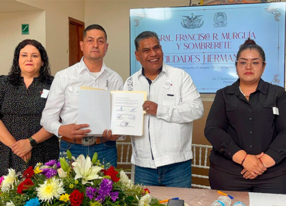 Sombrerete y General Francisco R. Murguía consolidan alianza histórica con Acuerdo de Hermanamiento