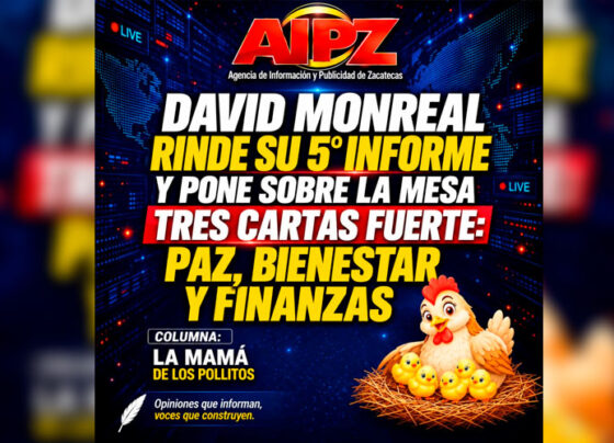¡SE ALBOROTÓ EL GALLINERO!  El Gobernador David Monreal rinde su 5º Informe y pone sobre la mesa tres cartas fuertes: paz, bienestar y finanzas