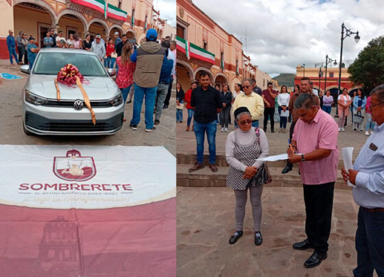 Entrega el gobierno municipal de Sombrerete automóvil virtus 2026 a contribuyente cumplida