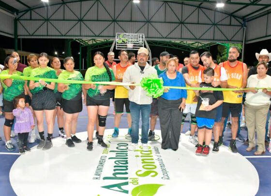 Federico Monsiváis fortalece infraestructura deportiva en Ahualulco