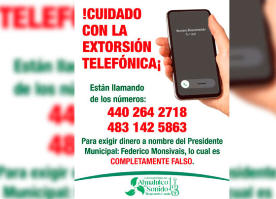 Alerta en Ahualulco: Utilizan nombre del alcalde para intentar extorsionar