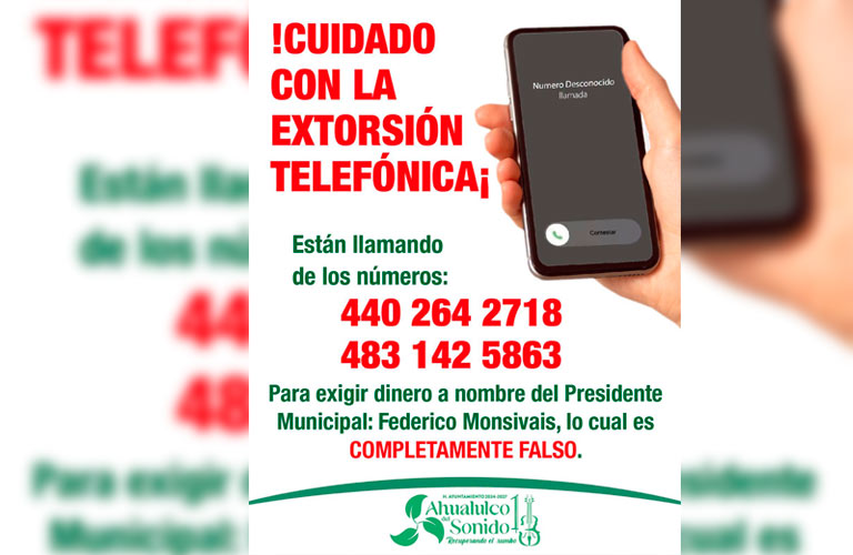 Alerta en Ahualulco: Utilizan nombre del alcalde para intentar extorsionar