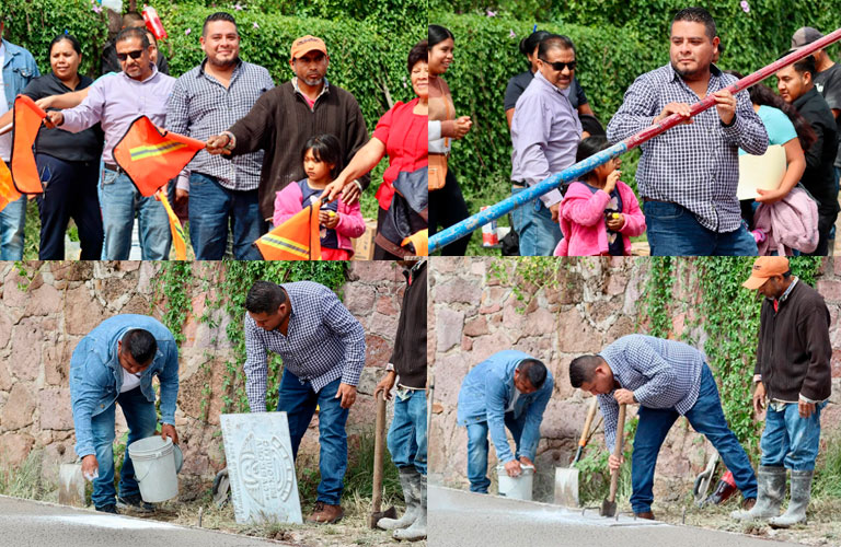 Mexquitic de Carmona impulsa la conectividad rural: arranca pavimentación con concreto hidráulico en Suspiro Picacho