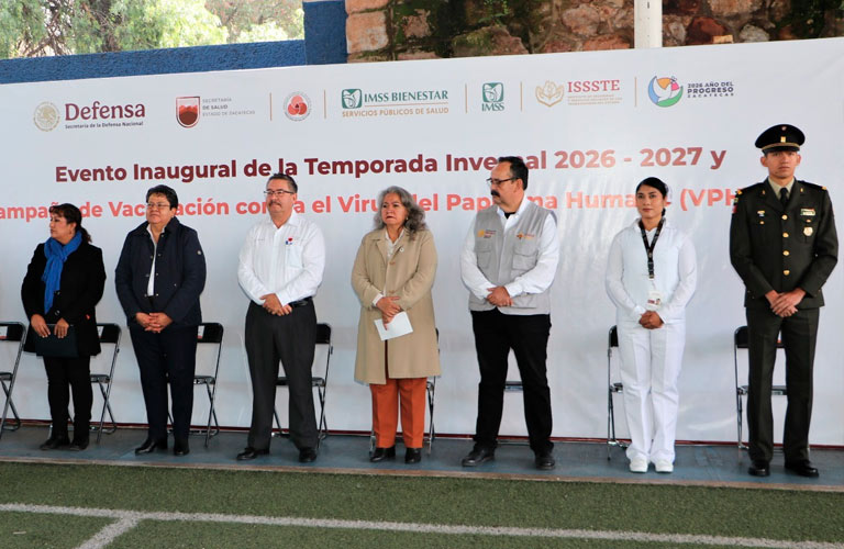 Inician en Zacatecas campañas de vacunación contra Virus del Papiloma Humano, Influenza y Covid
