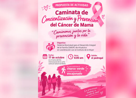Federico Monsiváis impulsa acciones de concientización y prevención del cáncer de mama en Ahualulco