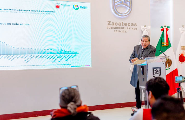 Destaca Gobernador David Monreal que Zacatecas es ejemplo nacional en materia de seguridad