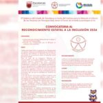 Presenta Gobierno de Zacatecas Convocatoria al Reconocimiento Estatal a la Inclusión 2026