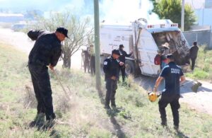 Despejan de malesa la salida a Cedros para garantizar tránsitos seguros en Mazapil