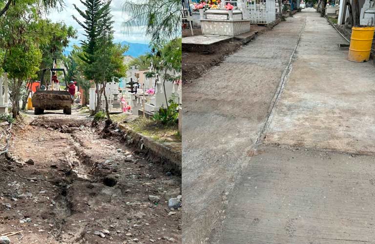Juan Francisco Gómez impulsa la rehabilitación del panteón municipal de Villa de La Paz, SLP