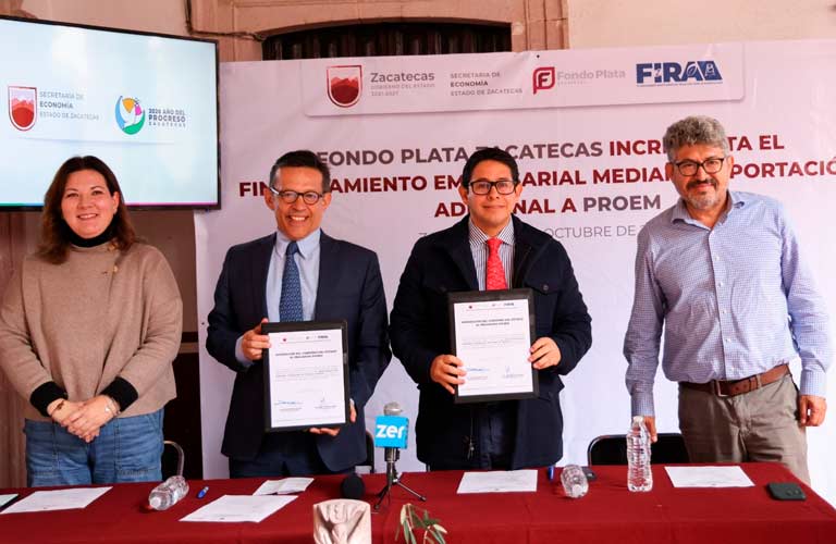 Duplican Gobierno del Estado y FIRA bolsa de financiamiento para empresas zacatecanas