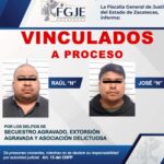Obtiene FGJEZ vinculación a proceso contra Raúl “N” y José “N” por secuestro agravado, extorsión agravada y asociación delictuosa en Río Grande