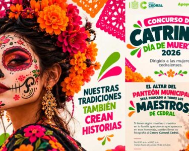 Cinthia Segovia Colunga invita a participar en el Concurso de Catrinas y celebra las tradiciones del Día de Muertos en Cedral