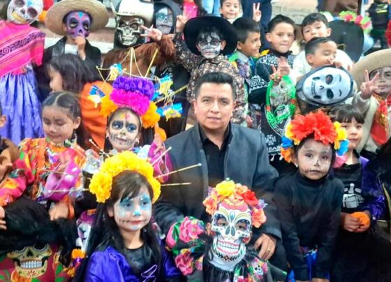 Celebran con éxito Festival del Día de Muertos “Xantolo” en la Escuela Emiliano Zapata de Pozo de Gamboa