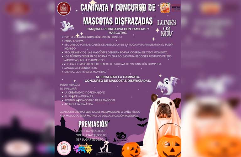 Invita Arturo Calderón a participar en la caminata y concurso de mascotas disfrazadas en Miguel Auza