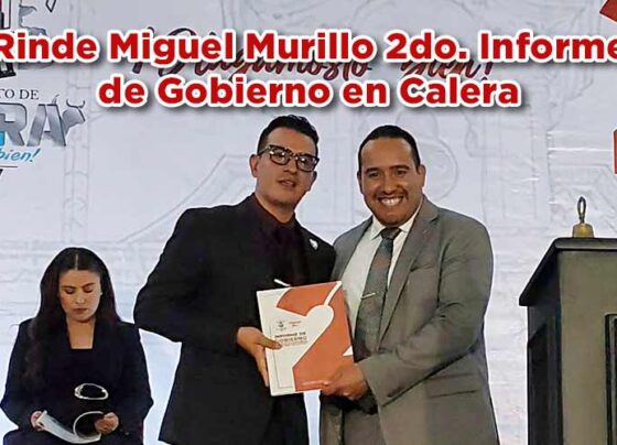 Rinde Miguel Murillo 2do. Informe de Gobierno en Calera