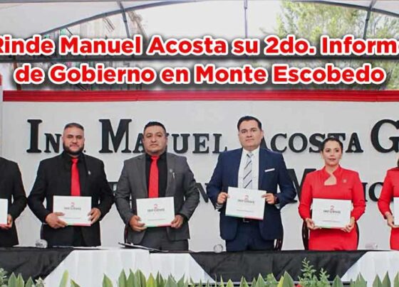 Rinde Manuel Acosta su 2do. Informe de Gobierno en Monte Escobedo