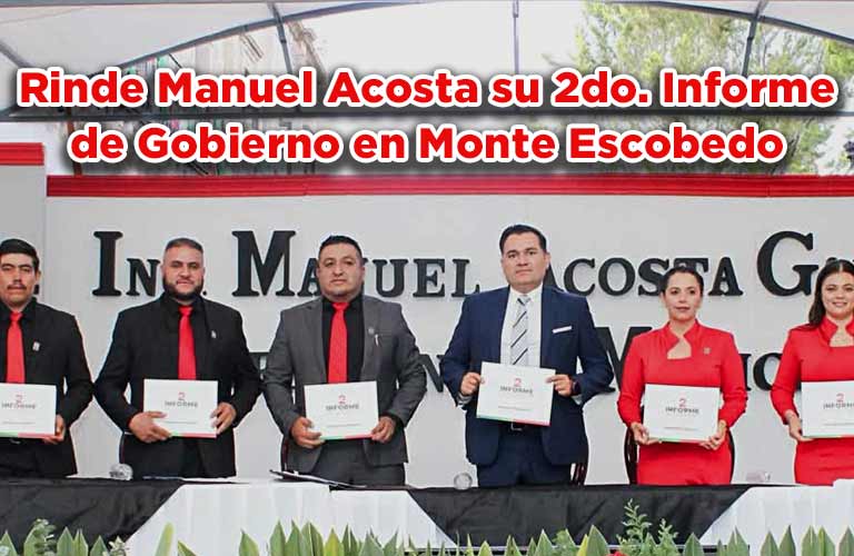 Rinde Manuel Acosta su 2do. Informe de Gobierno en Monte Escobedo