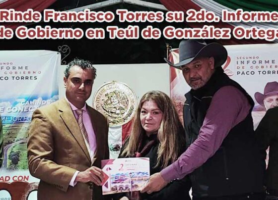 Rinde Francisco Torres su 2do Informe de Gobierno en Teúl de González Ortega